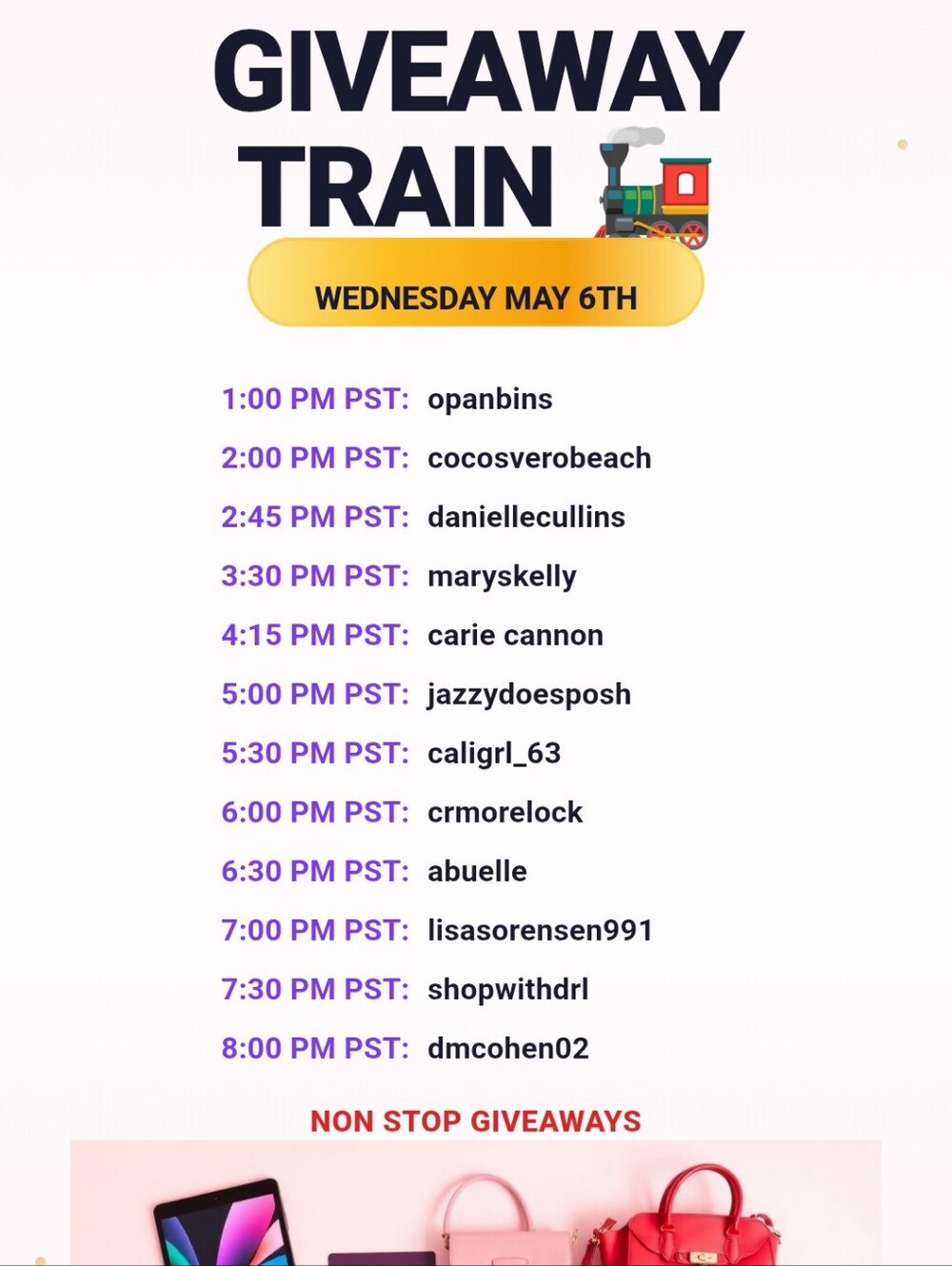 Giveaway Train Graphic with Colorful Train